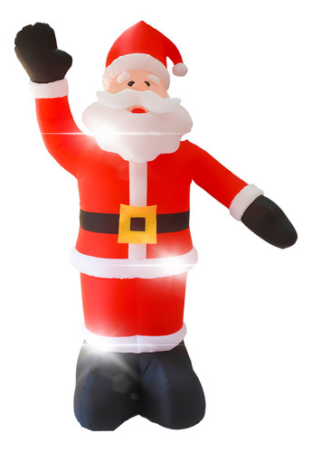 Inflable Gigante De Santa Claus 8ft Con Luces Led Para Decor