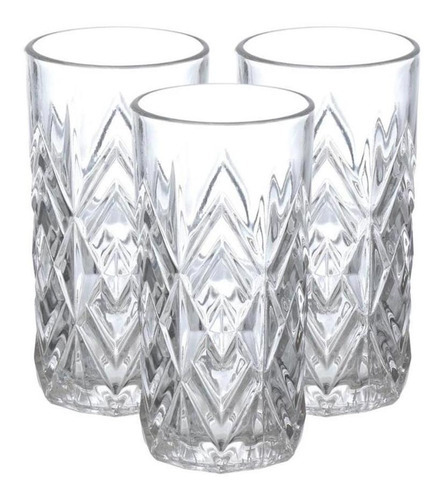 Set con 3 vasos de jugo de agua potable Samantha, 250 ml