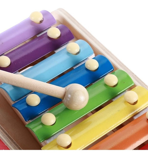 Juguetes De Madera Niños Didáctico Multifuncional Xilófono