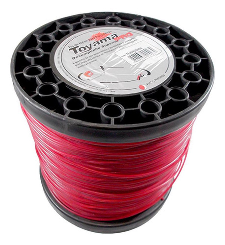 Fio De Nylon P/ Roçadeira Bobina 3mm Quadrado 190mts Toyama