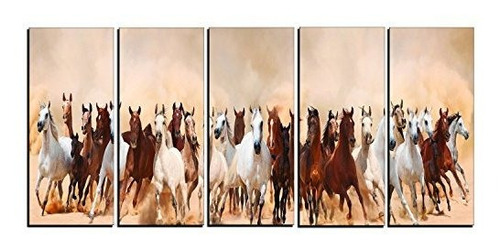 Designart Caballos Manada En La Arena Tormenta Paisaje Panel