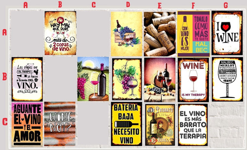 Cuadro De Chapa - Bebidas - Vino - Vinos Malbec - Deco