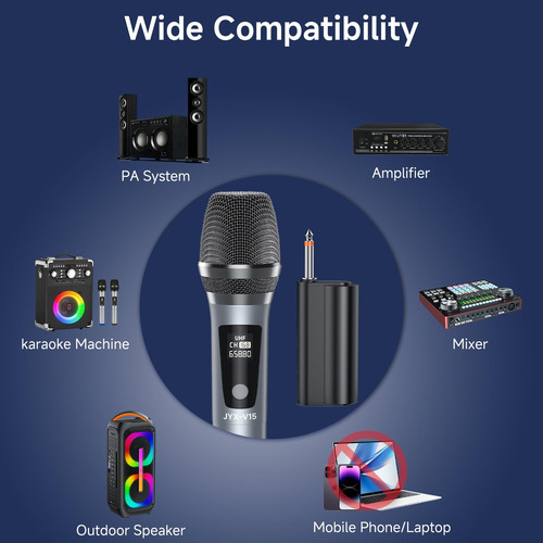 Micrófono Inalámbrico Jyx Professional Uhf Metal Handheld Mi