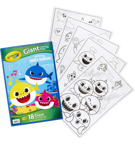 Páginas Gigantes Para Colorear Baby Shark - Crayola