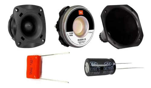 Kit Driver Jbl D200x + Tweeter St200 + Corneta + Capacitores