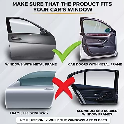 Parasol para ventana lateral (paquete de 2) – Bloquea los rayos solares  para mantener el interior del coche fresco y cómodo – Parasol de malla de
