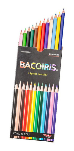 Colores Bacoiris Caja 12 Creyones * Pack 3 Cajas