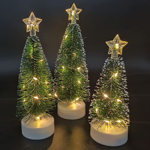 Árboles De Navidad Artificial Preiluminado Con 10 Luces Led