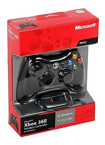Control Xbox 360 Original Nuevo Black Receptor Pc Sellado