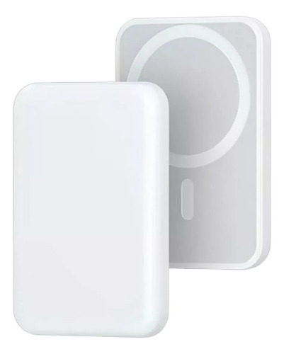 Cargador Batería Externa iPhone Magsafe Carga Inalámbrica Color Blanco