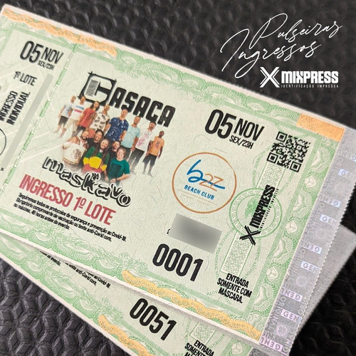 Imagem 3 de 6 de Ingresso Impressão Colorida Simples . 1000 Unids