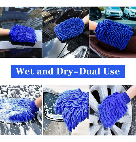 Tiankohelan 2 Guantes De Microfibra Para Lavado De Autos, Gu