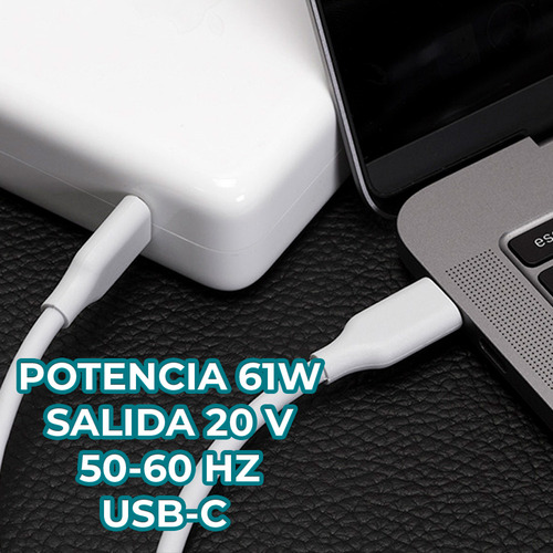 Cargador Laptop Compatible Macbook Pro 61w Usb Tipo C 20v 3a