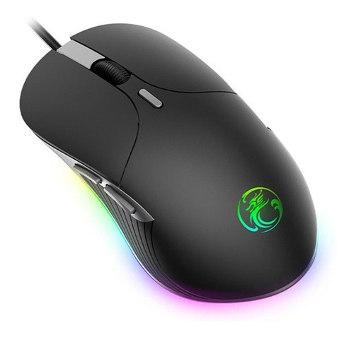 Cable Mouse H'maston X6 Rgb reforzado con 6 botones LED de 1,80 m color negro