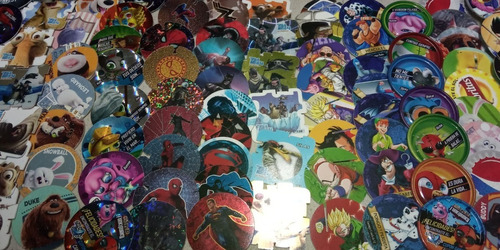 Lote 100 Tazos Spiderman Dragonbal Pacman Funk Simpson Azar | MercadoLibre