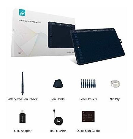 Tablet Gráfica Huion Hs611 13.19'' X 8.66'' Usb -negro