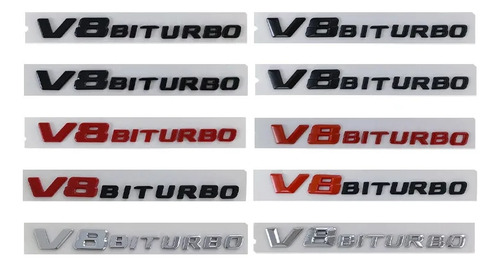 W463 W222 W204 V8 Biturbo Pegatina Logo Para Mercedes Amg