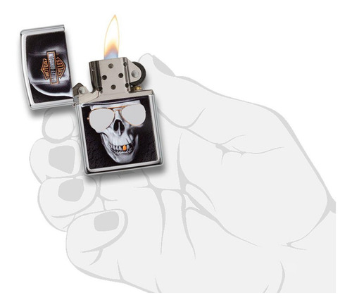 Imagen 2 de 6 de Encendedor Zippo Modelo Harley Davidson 29739 Garantia