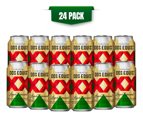 Cerveza Dos Equis Lager 24 latas de 355ml