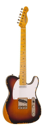 Guitarra Eléctrica Telecaster Vintage V59 Relic Sunburst Color Naranja oscuro Material del diapasón Arce Orientación de la mano Diestro