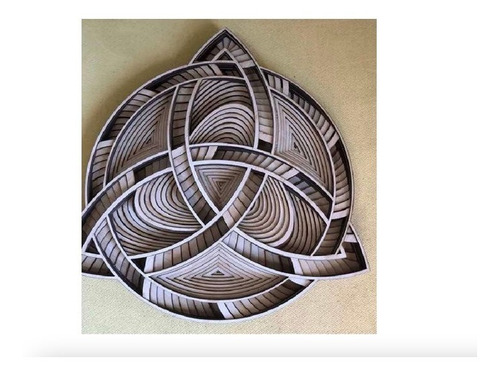 Vector 3d Mándala Céltica Multicapa Corte Láser Cnc W091