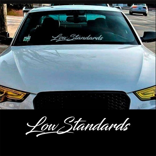 Imagen 2 de 2 de Sticker Calco Para Parabrisas Low Standards , Vinilo 60 Cm