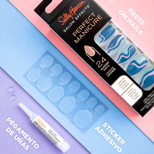 Uñas Postizas Sally Hansen Press On Oval Swoop There It Is