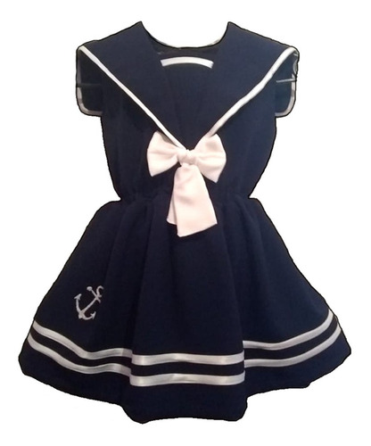 Vestido De Marinerita Para Niña - Talla De 4 A 5 Años