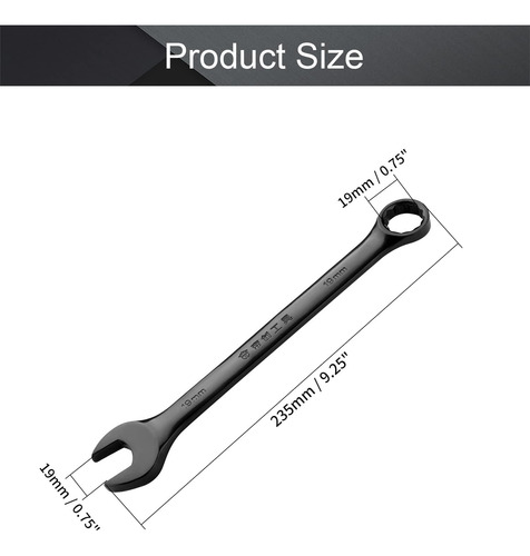 Llave Combinada De In/0.75 Pulgadas | Extremo Abierto De 12