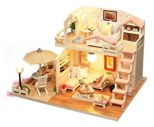 Mz Kit De Casa De Muñecas Diy: Casa En Miniatura Con