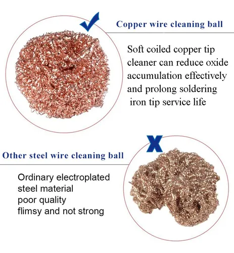 Limpia Puntas Soldador Con Bola De Limpieza Y Cable De Cobre