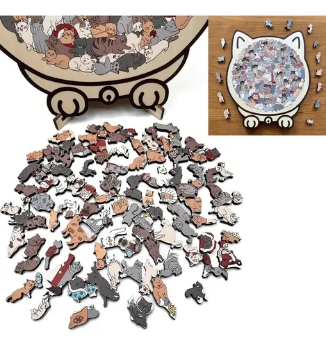 KittyCluster - Rompecabezas De Madera Con Forma De Gato De 135 Piezas – TorresMéxico KittyCluster - Rompecabezas De Madera Con Forma De Gato De 135 Piezas – TorresMéxico
