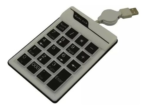 Teclado Goma Flexible Impermeable Siliconado Con Numerico Color del teclado Blanco Idioma Español