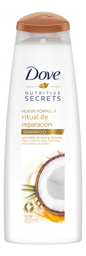 Shampoo Dove Ritual De Reparación Coco Y Cúrcuma 400 Ml