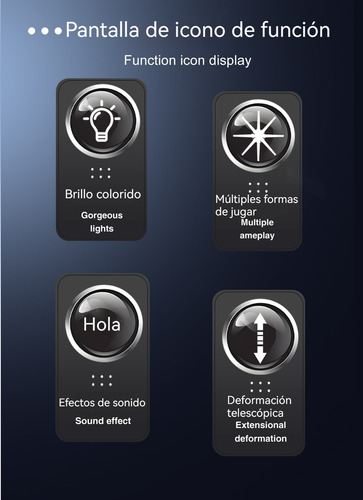 Juguetes Para Niños Telescópicos De Doble Cabeza Laser Sword Color Negro