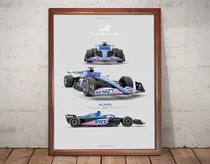 Comprar Cuadro Decorativo Alpine 2023 Gasly Ocon F1 Fórmula 1  