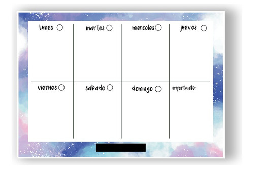 Planificador Semanal A4 Papel Galaxy