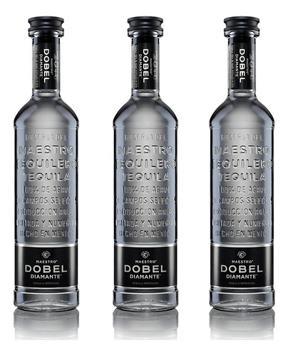 3x2 Tequila Maestro Dobel Diamante S/estuche 700 Ml