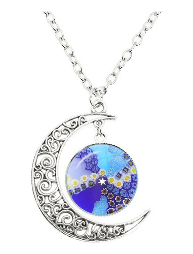 Collar De Luna De Murano Millefiori, Colgante De C2