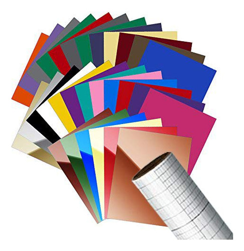 Deco65 Multi-color Craft Adhesive Vinyl Sheet Bundle (3...