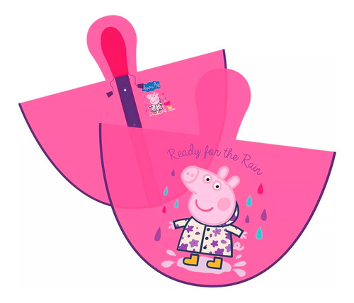 Capa De Lluvia Infantil Peppa Pig Talle 6 Original Cresko