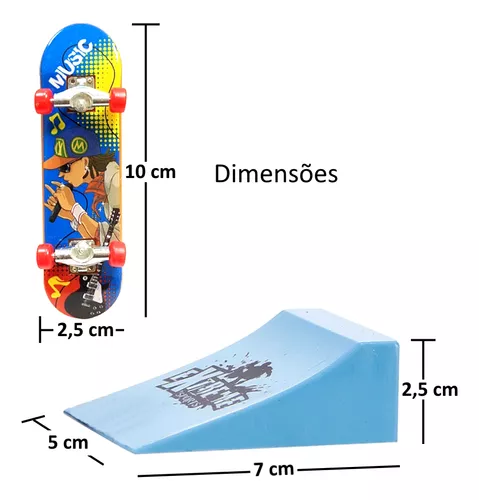 Kit 5 Skates De Dedo Infantil Com 5 Rampas Revenda Atacado