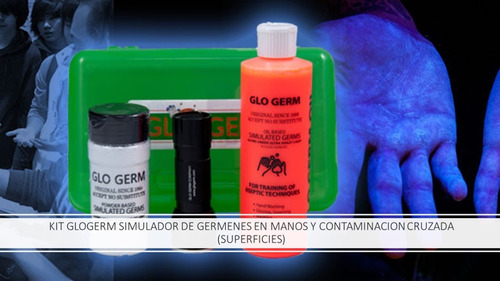 Glo Germ Kit Simulador Bacterias Para Capacitacion Lav Manos