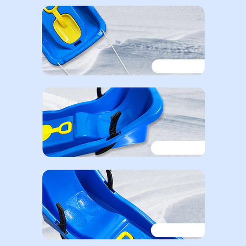 Trineo De Nieve De 92 Cm, Trineo Deslizante De Césped, Rojo