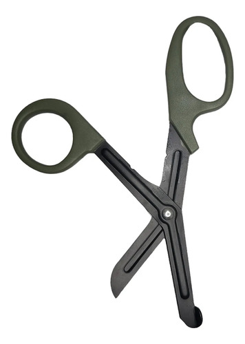 Tijera Tactica De Trauma Verde Militar 19cm
