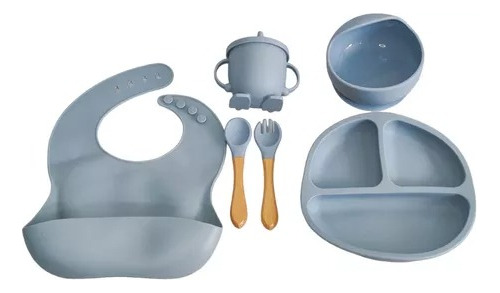 Alimentacion Vajilla Bebe Niño Plato Vasos Cubierto Silicona