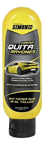 Crema Quita Rayones Leves Automóvil Brillador Simoniz 120ml