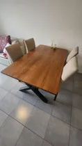 Comprar Mesa De Comedor, 4 Sillas Y 2 Cabeceras Con Tela Antimancha