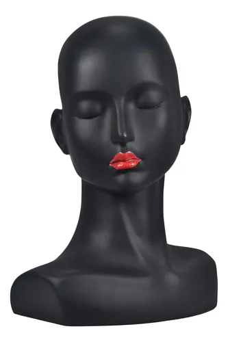 comprar Pvc Maniquí Cabeza Modelo Sombrero Gorra Peluca Gafas Negro