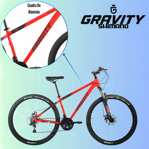 Gravity Smash Mountain Bike R29 M Color Rojo/negro